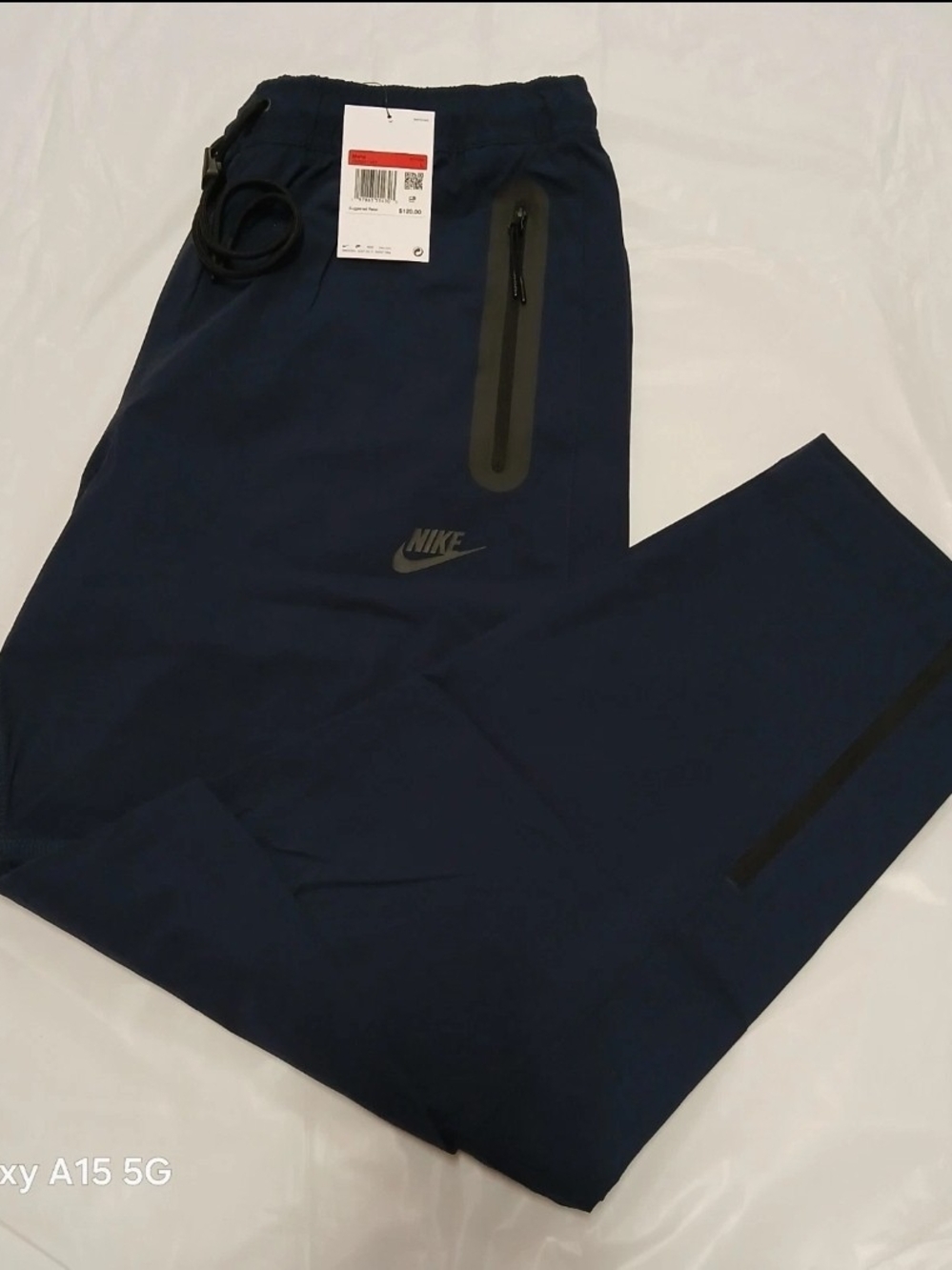 Men L Nike Tech Woven Jogger Pants Navy Blue HM8241-451 NWT